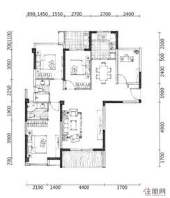【8#楼B户型】3室2厅2卫1厨3阳台