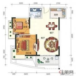 【嘉福·夏日海湾1-4#F户型】2室2厅1卫