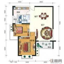 【嘉福·假日海湾5-8#C户型】2室2厅1卫1厨1阳台