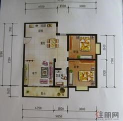 【 5#/6#1单元02、2单元03户型 】2室2厅1卫1厨1阳台