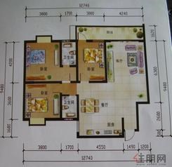 【5#/6#1单元04、2单元01户型】3室2厅2卫1厨1阳台