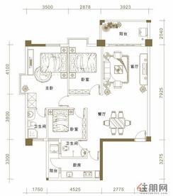 【2#楼A户型(住宅)】3室2厅2卫1厨2阳台