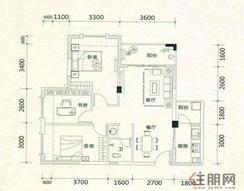 【阳光金海岸A2户型】3室2厅1卫1厨2阳台