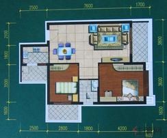 【01户型】2室2厅2卫1厨3阳台