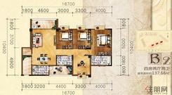 【B2户型】4室2厅2卫1厨3阳台