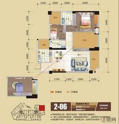 【城市经典2-06户型】2室2厅2卫1厨4阳台