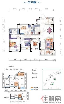 【12#、13#楼02户型】3室2厅1卫