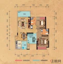 【住宅3/4栋D户型】3室2厅2卫1厨2阳台