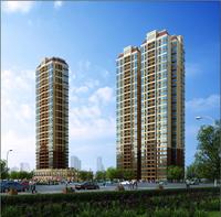 云星华府高层住宅北向效果图