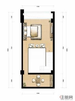 【海悦银滩标准户楼上改1室1厅1卫1厨】1室1厅1卫1厨1阳台