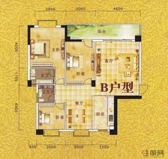 【B户型】3室2厅2卫1厨1阳台