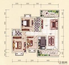 【2#楼三房户型】3室2厅2卫1厨2阳台
