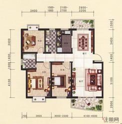 【10#楼三房户型】3室2厅2卫1厨2阳台