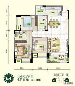 【E4】3室2厅2卫1厨2阳台