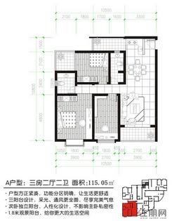 【A户型表】3室2厅2卫1厨3阳台