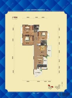 【8号楼a1户型图】3室2厅2卫1厨3阳台