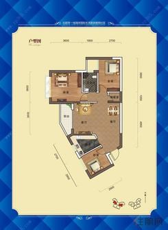 【8号楼a2户型图】3室2厅1卫1厨1阳台