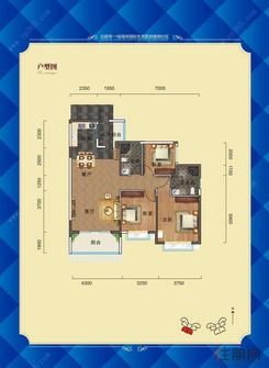 【8号楼a3户型图】3室2厅2卫1厨2阳台