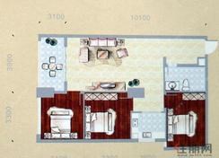 【AB座03 04号房】3室2厅1卫1厨1阳台