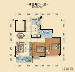 【89㎡两房两厅_副本】2室2厅1卫1厨2阳台
