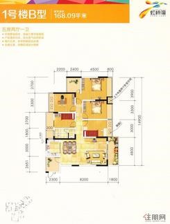 【1#楼B户型】5室2厅1卫1厨2阳台