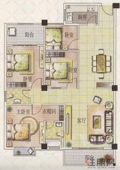 【A01户型南山阅江】4室2厅2卫1厨2阳台