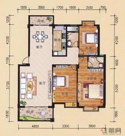 【2b座1-102户型】3室2厅2卫1厨2阳台