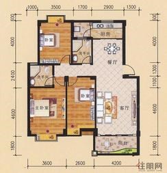 【4座三-五层301户型】3室2厅2卫1厨1阳台