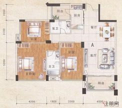 【A户型】3室2厅2卫1厨2阳台