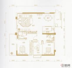 【B1户型】3室2厅2卫1厨1阳台
