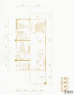 【A户型】3室2厅2卫1厨3阳台