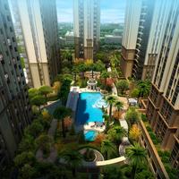 天筑塞纳内庭鸟瞰效果图