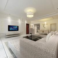 B户型精装客厅样板间