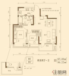 【B1/B1'户型】2室2厅2卫