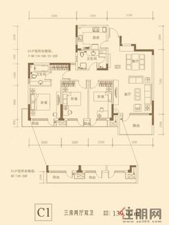 【C1户型】3室2厅2卫