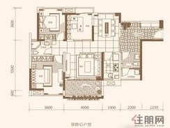 【C户型图】3室2厅2卫1厨
