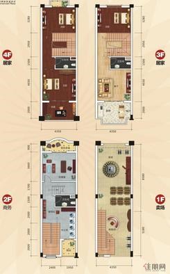 【B区4#、10#、11#楼商住创富型】4室2厅2卫1厨1阳台