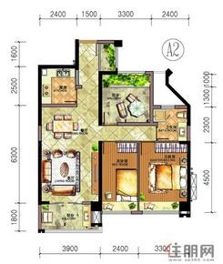 【7#楼-A2户型】2室2厅1卫
