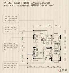 【C3-4a-3b户型】3室2厅2卫1厨2阳台