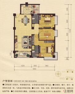 【C-3户型】3室2厅2卫1厨2阳台
