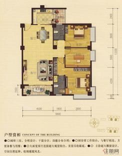 【C-4户型】3室2厅2卫1厨2阳台
