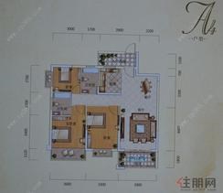 【A4户型】3室2厅2卫1厨1阳台