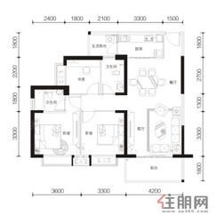 【翡翠园3/5#户型3】3室2厅2卫1厨2阳台