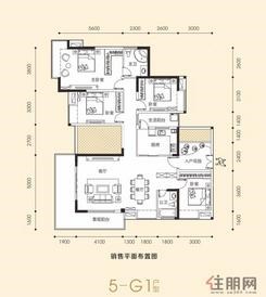 【2013-5号楼-G1户型】4室2厅2卫1厨2阳台
