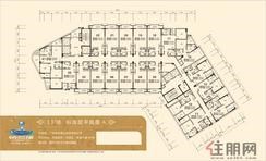 【13号楼整层-标准层户型平面图】
