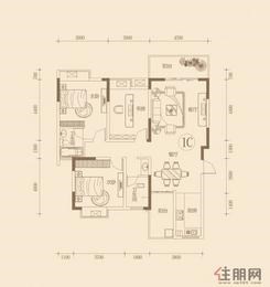 【2#1C户型】3室2厅2卫1厨2阳台