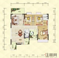 【1#楼A2户型】3室2厅2卫1厨1阳台