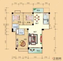 【户型渲染A1装修后】3室2厅2卫1厨2阳台