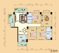【户型渲染C3装修后】4室2厅2卫1厨3阳台