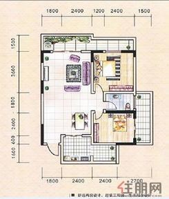 【昌泰千秋大厦户型图G户型 】2室2厅1卫1厨3阳台